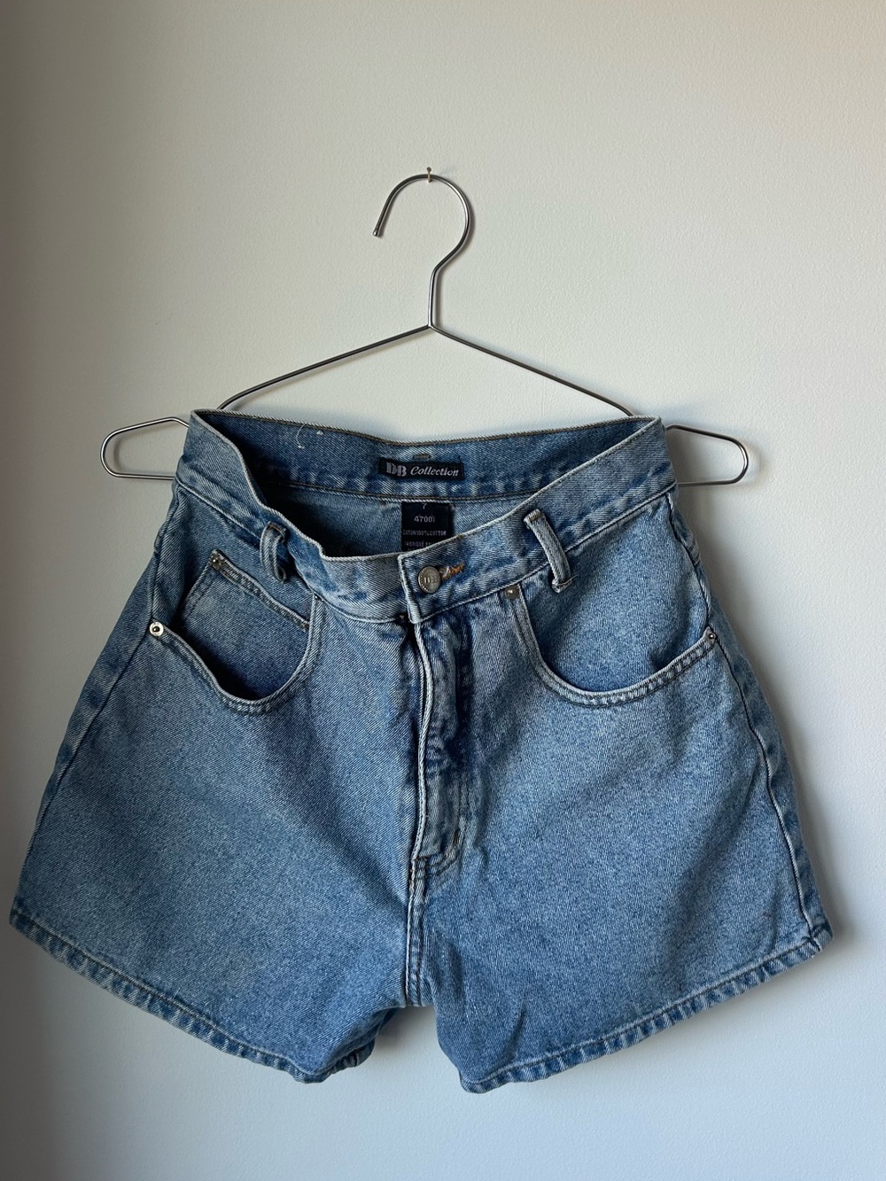 SD Collection Light Blue High-Rise Denim Shorts